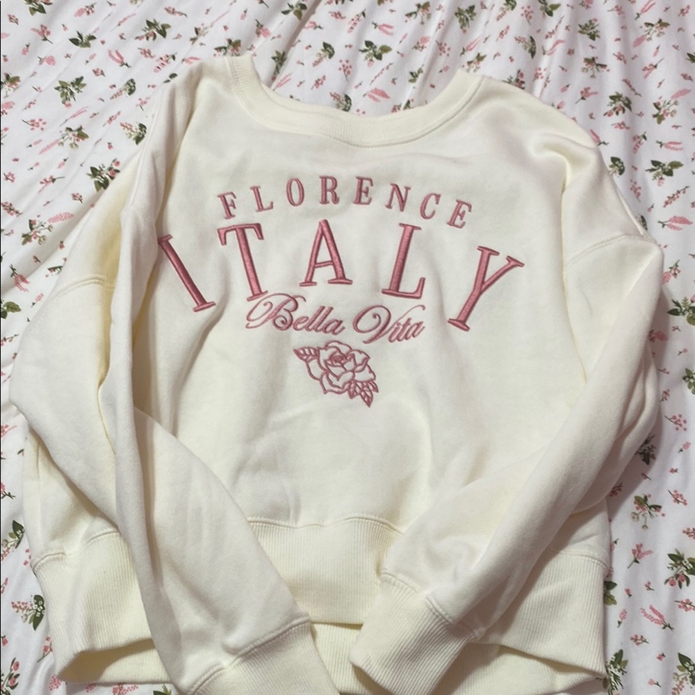 Mighty Fine Cream Pink Graphic Hoodie